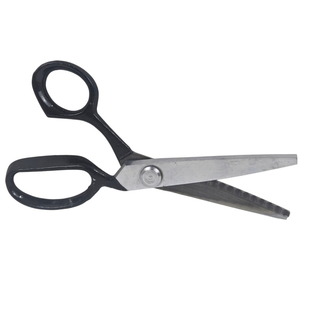 Vtg 60s 7" Pinking Shears Sewing Scissors Japan w Sawtooth Blades Cut Cleanly